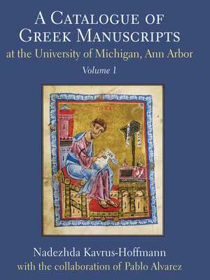 cover image of Catalogue of Greek Manuscripts at the University of Michigan, Ann Arbor